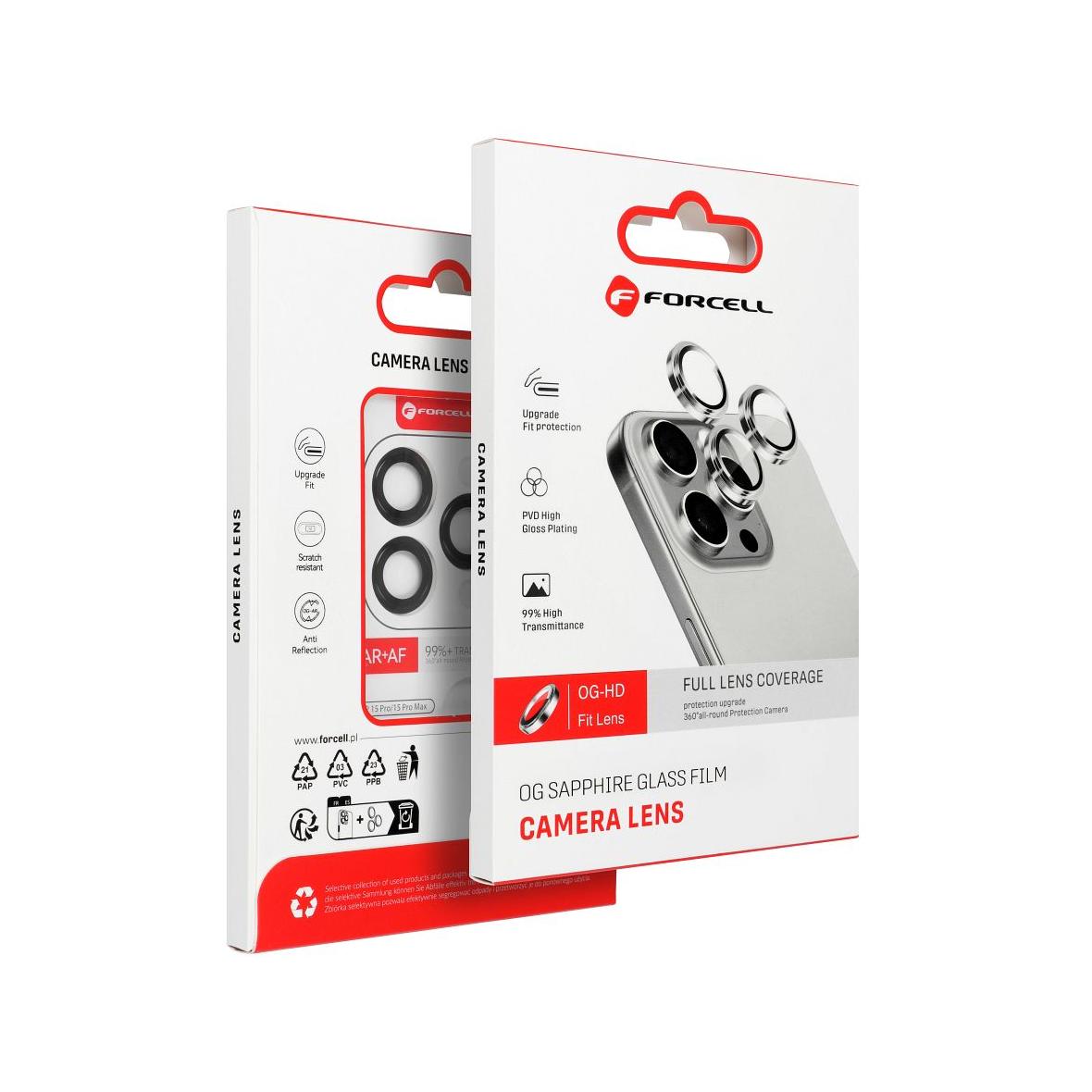 Szkło hartowane na aparat do Samsung S24 Plus Forcell Premium szare 0INT