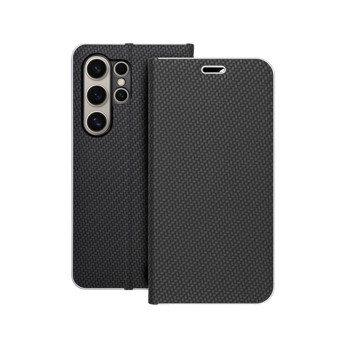 Etui z klapką na Samsung S24 ULTRA Luna Book Carbon czarne