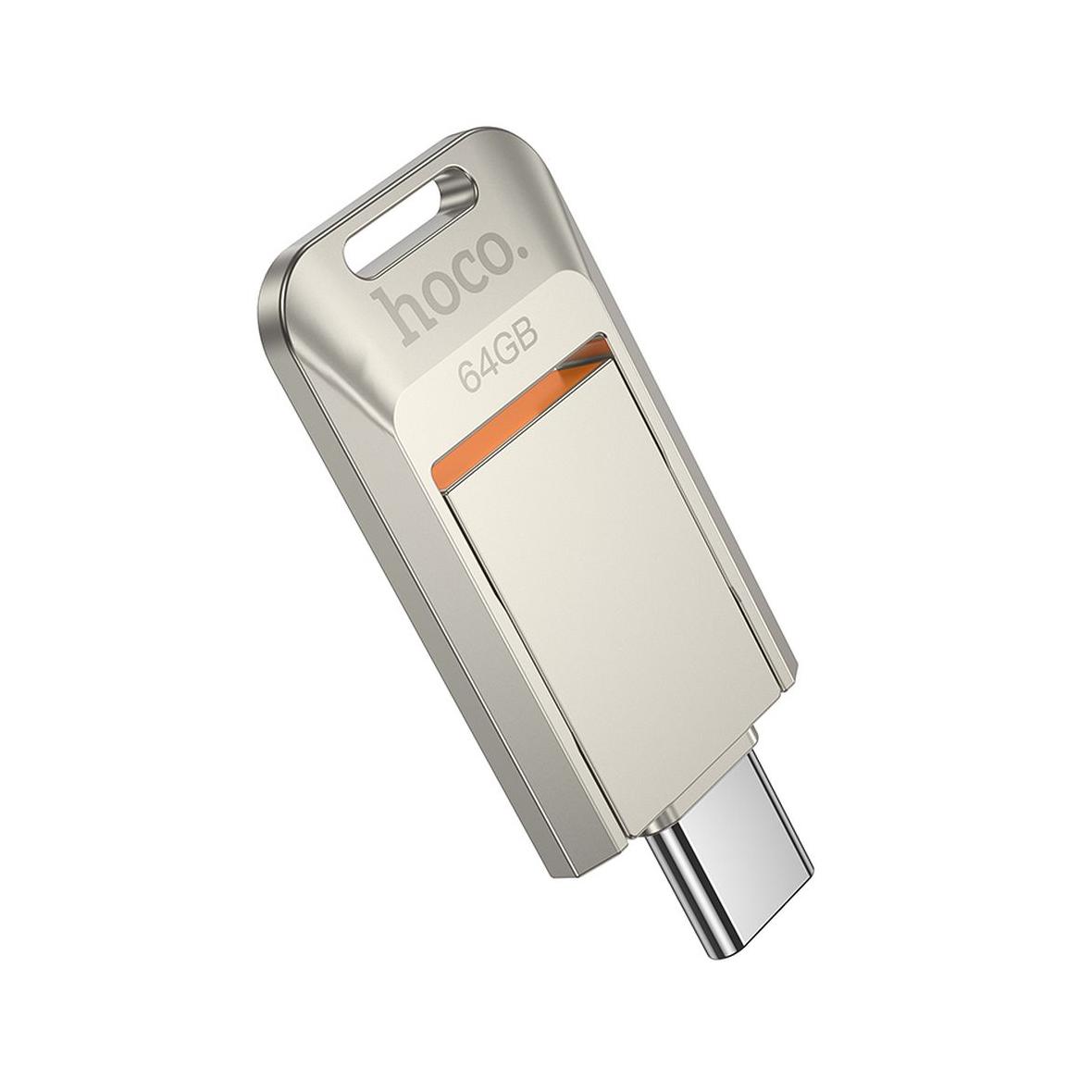 Pendrive 64GB USB 3.0 (USB C) Hoco UD17 nikiel