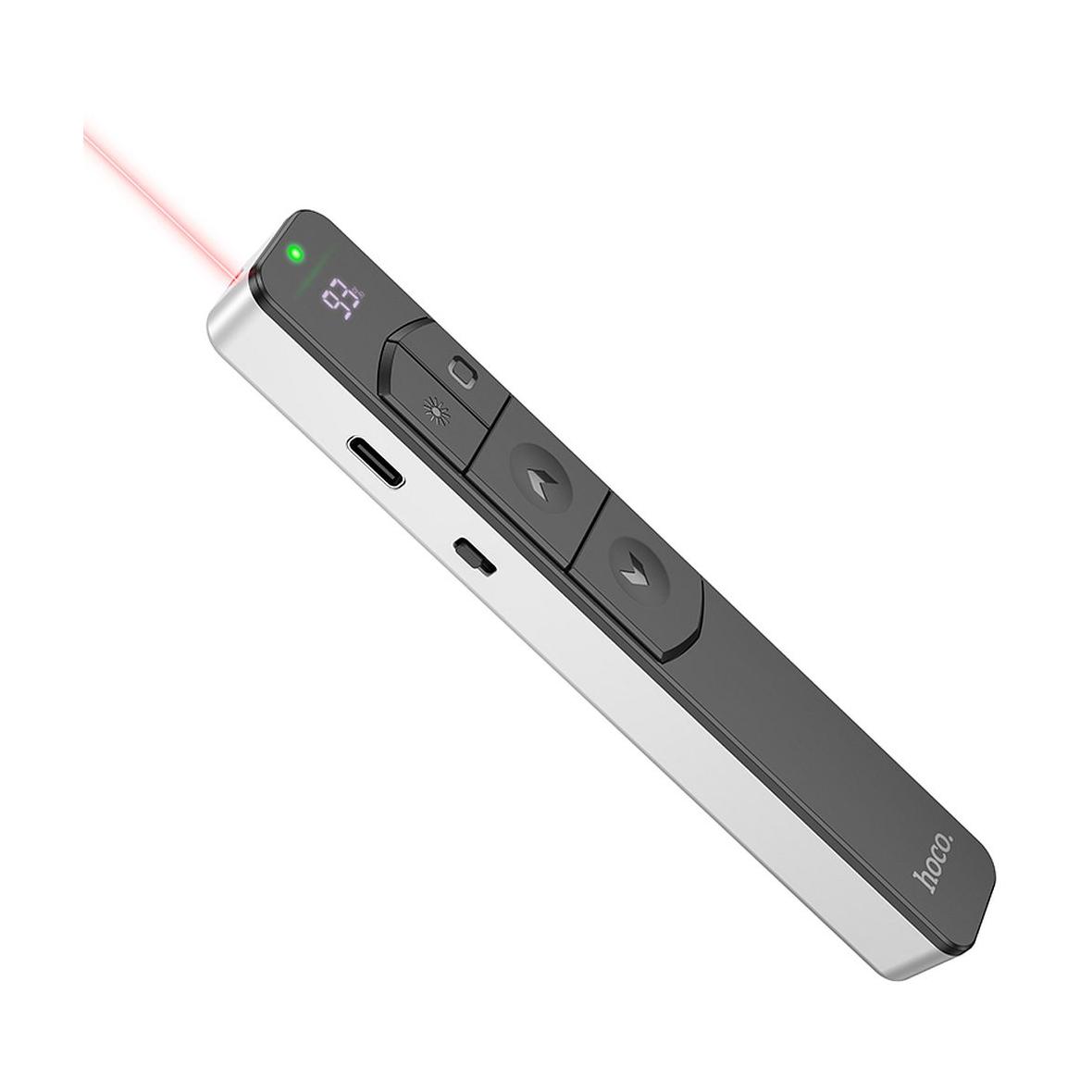 Wskaźnik laserowy bezprzewodowy Hoco bluetooth GM202 srebrny