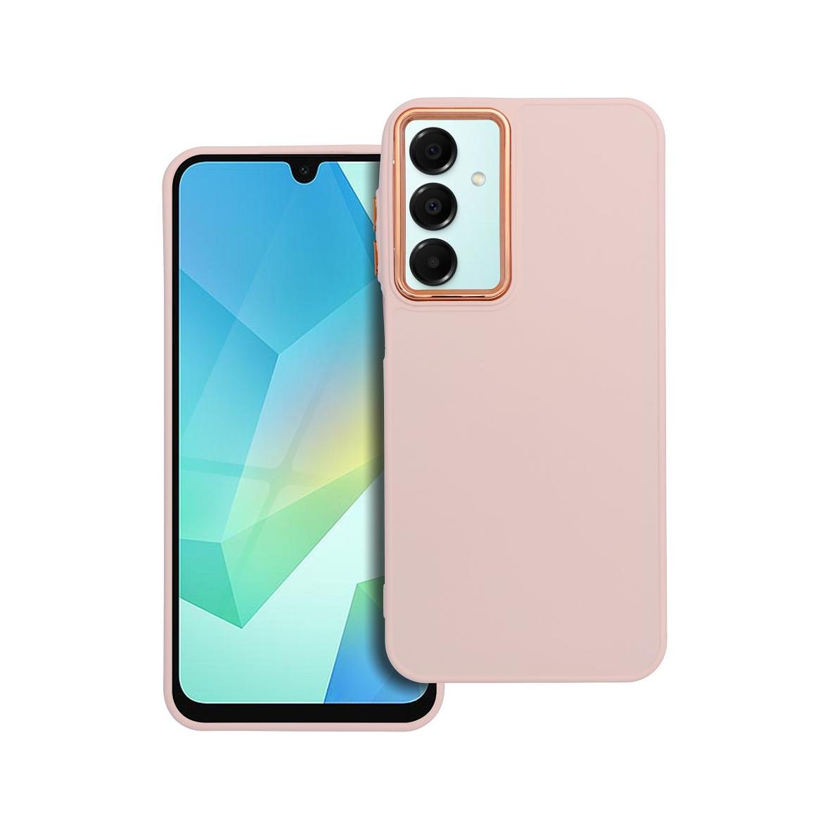Futerał do Samsung A16 5G / A16 4G Frame pudrowy róż