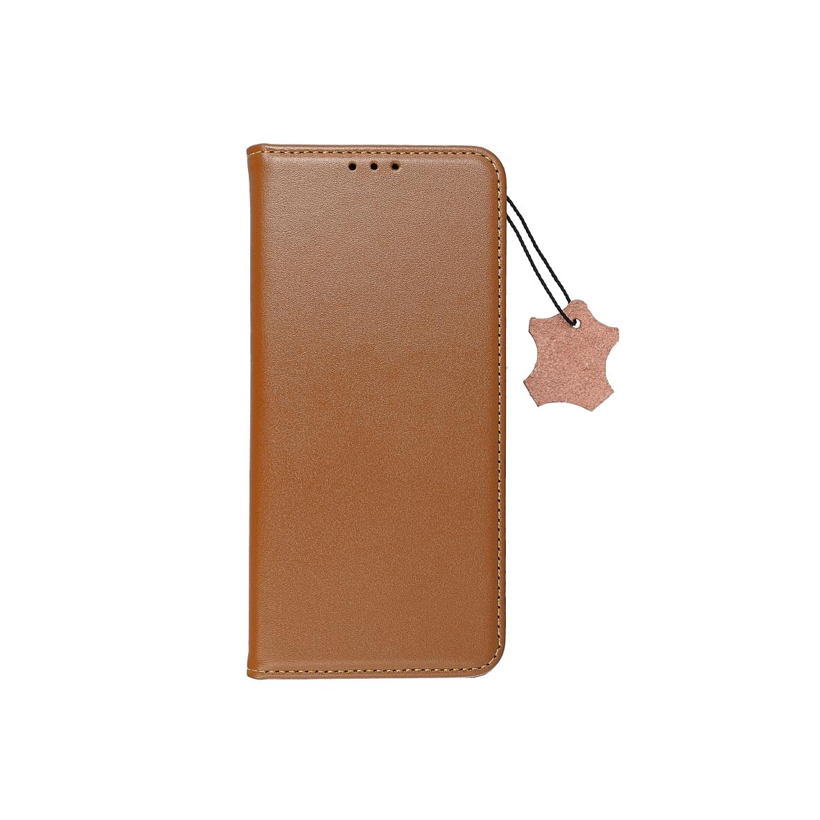 Etui z klapką na Samsung S25 FE Smart Pro Book skórzane brązowe