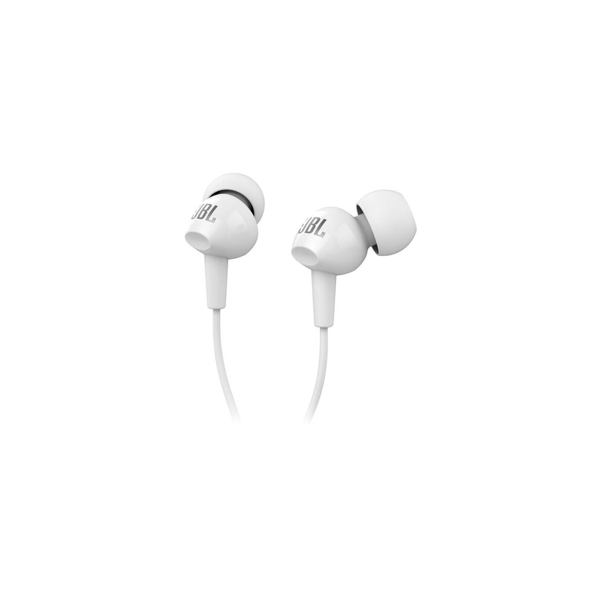 Słuchawki przewodowe douszne Jack 3,5 mm JBL C100Si białe
