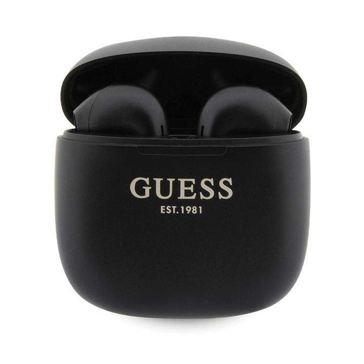 GUESS słuchawki bezprzewodowe bluetooth TWS + stacja dokująca GUTWST26PSK (Classic EST Logo) czarne