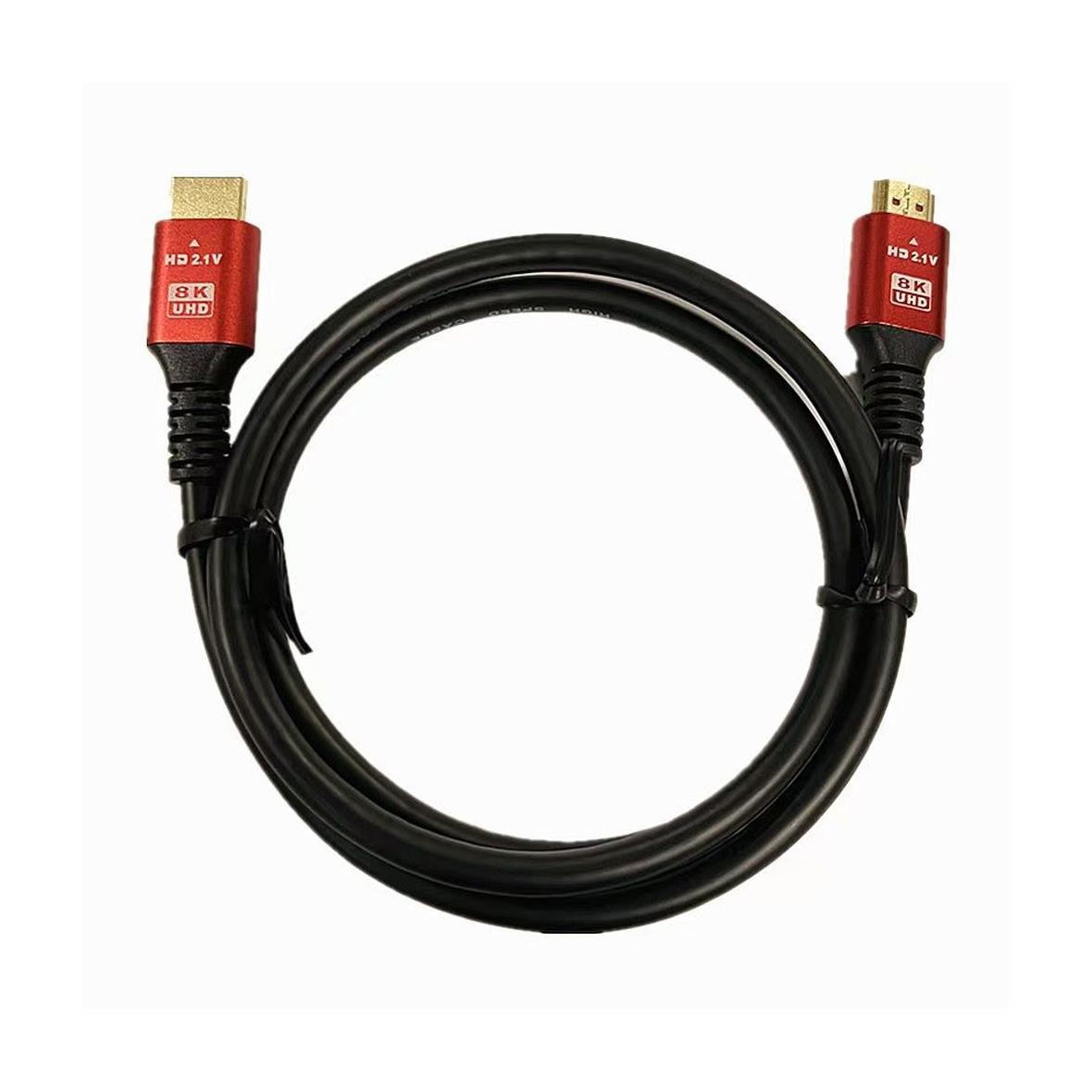 Kabel HDMI 2.1 8K 60Hz / 4K 120Hz – Ultra High Speed, HDR, eARC, VRR, 48Gbps 1 m czarny