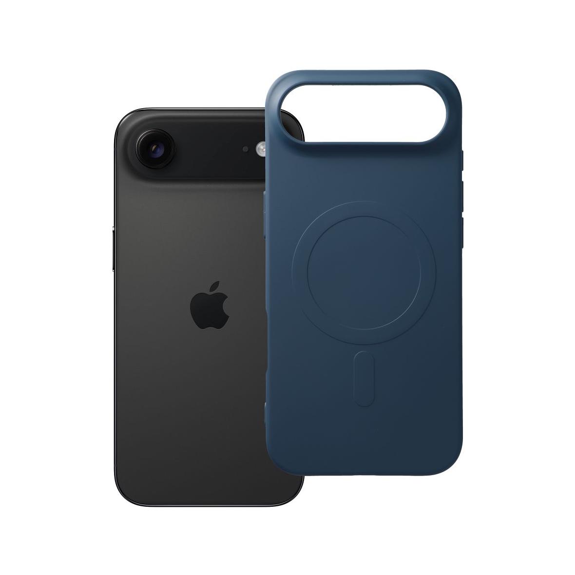 Futerał do iPhone 17 AIR Silicone Mag Cover zgodny z MagSafe (big hole) niebieski
