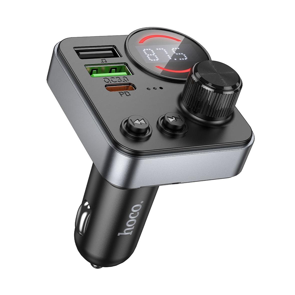 Transmiter samochodowy bluetooth Hoco 2 x USB A + USB C QC3.0 PD 48W E86 czarny