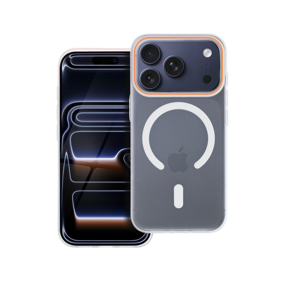 Futerał do iPhone 16e (SE4 2025) / 17e Go Orange zgodny z MagSafe transparentny
