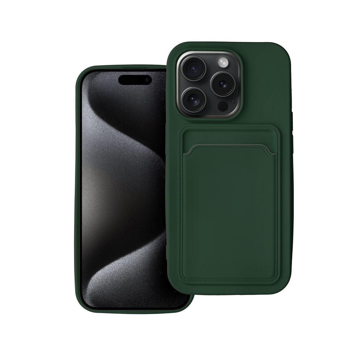 Futerał do iPhone 15 PRO Card Case zielony