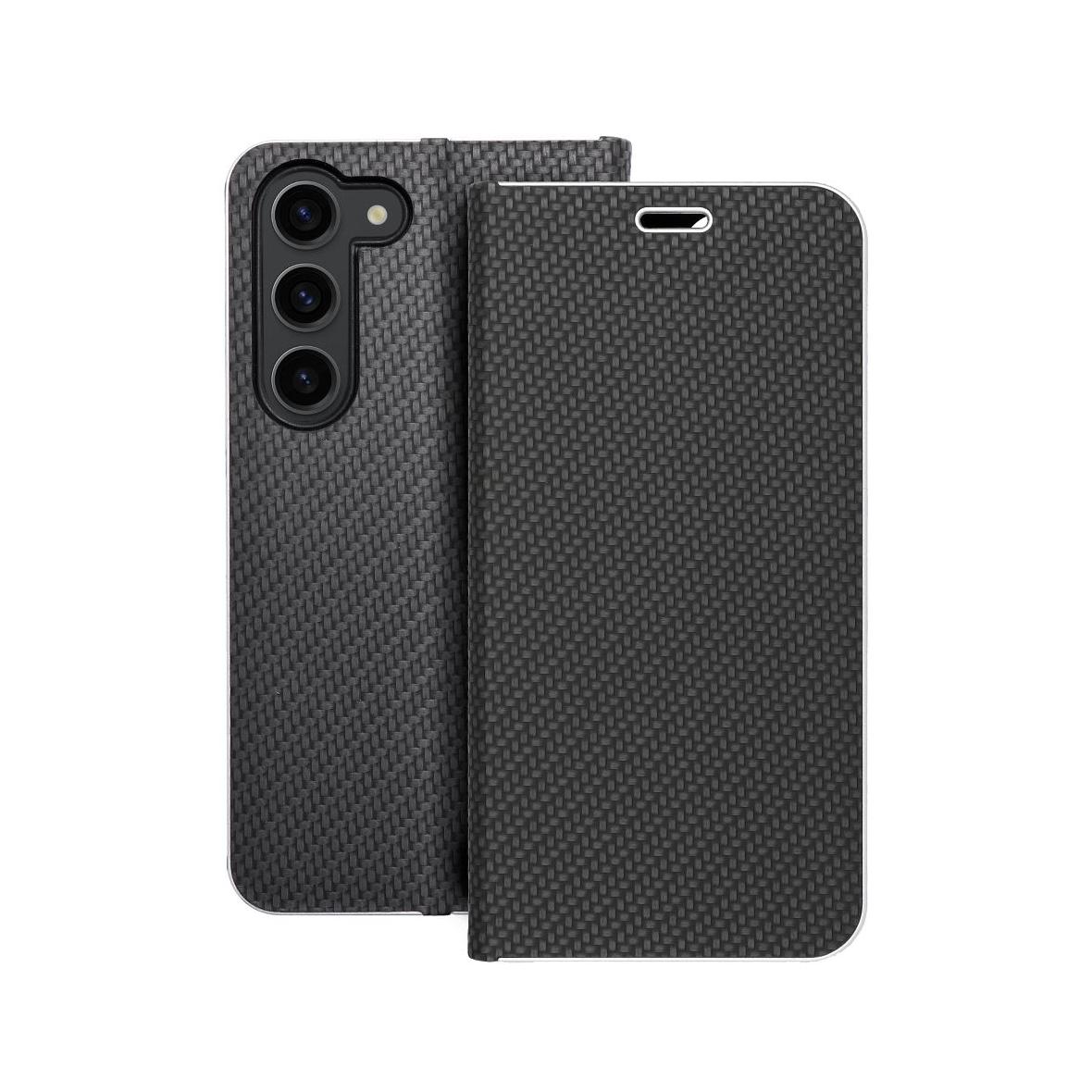 Etui z klapką na Samsung S23 Luna Book Carbon czarne