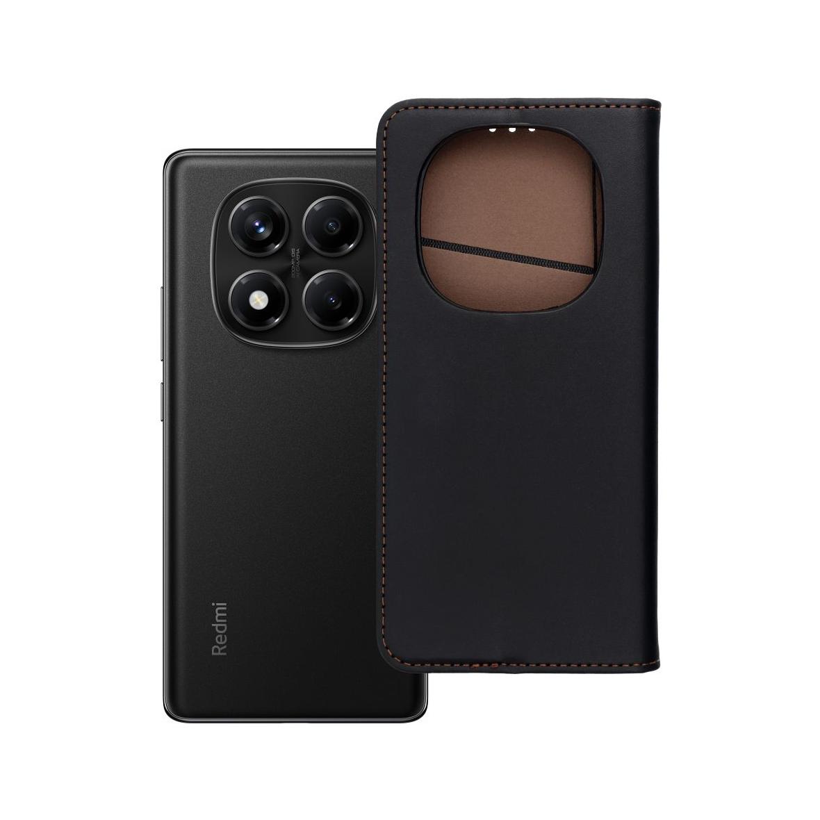 Etui z klapką na Xiaomi Redmi NOTE 14 Pro 4G Smart PRO Book skórzane czarne