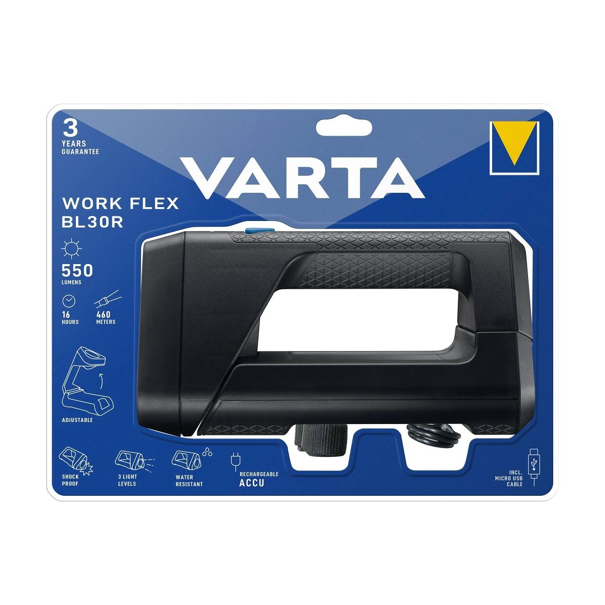 VARTA latarka LED akumulatorowa Work flex BL30R 550lm 18684