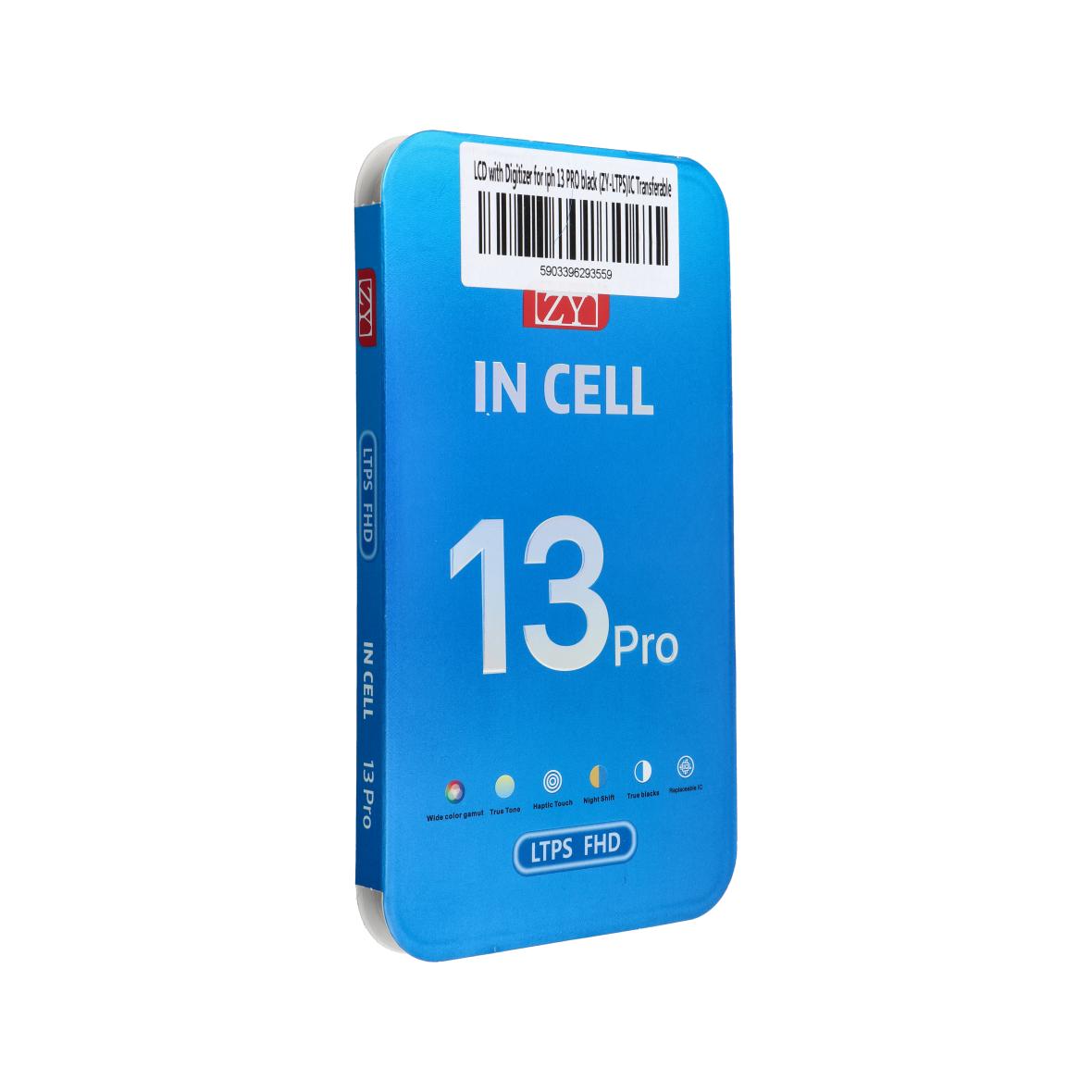 Wyświetlacz do iPhone 13 Pro z ekranem dotykowym czarnym (ZY-LTPS) IC Transferable