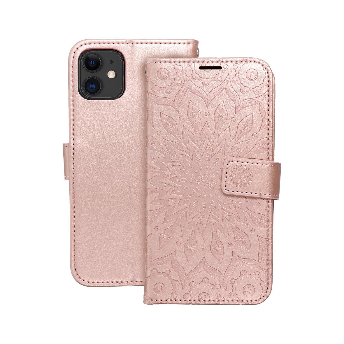 Etui z klapką na iPhone 11 Mezzo Book mandala złoto-różowe