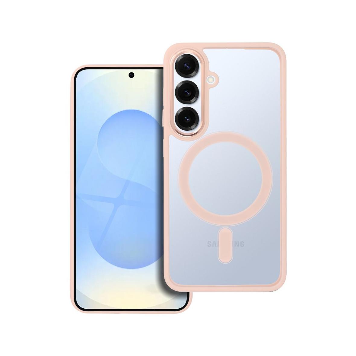 Futerał do Samsung S25 Color Edge Mag Cover zgodny z MagSafe różowy