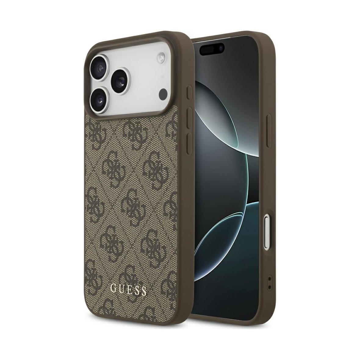 GUESS futerał do IPHONE 17 Pro Max GUHCP17XG4GFBR (PU 4G Classic) brązowy