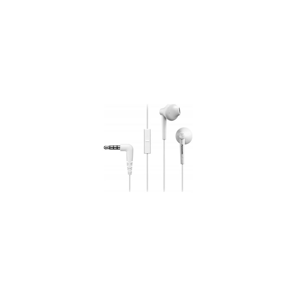 Słuchawki przewodowe jack 3,5mm PANASONIC RP-TCM55E-W białe