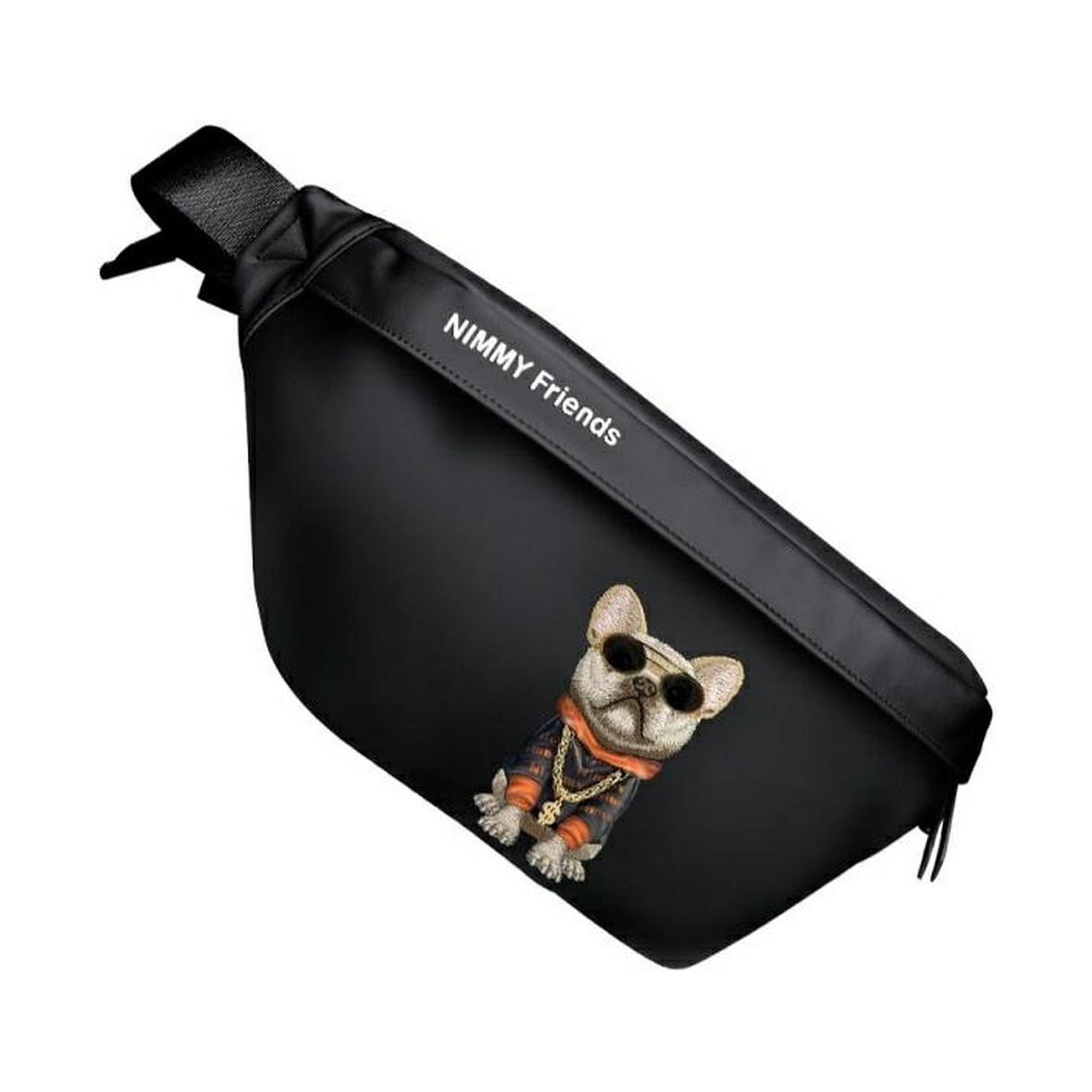 NIMMY nerka na ramię GLASSES COOL DOG czarna