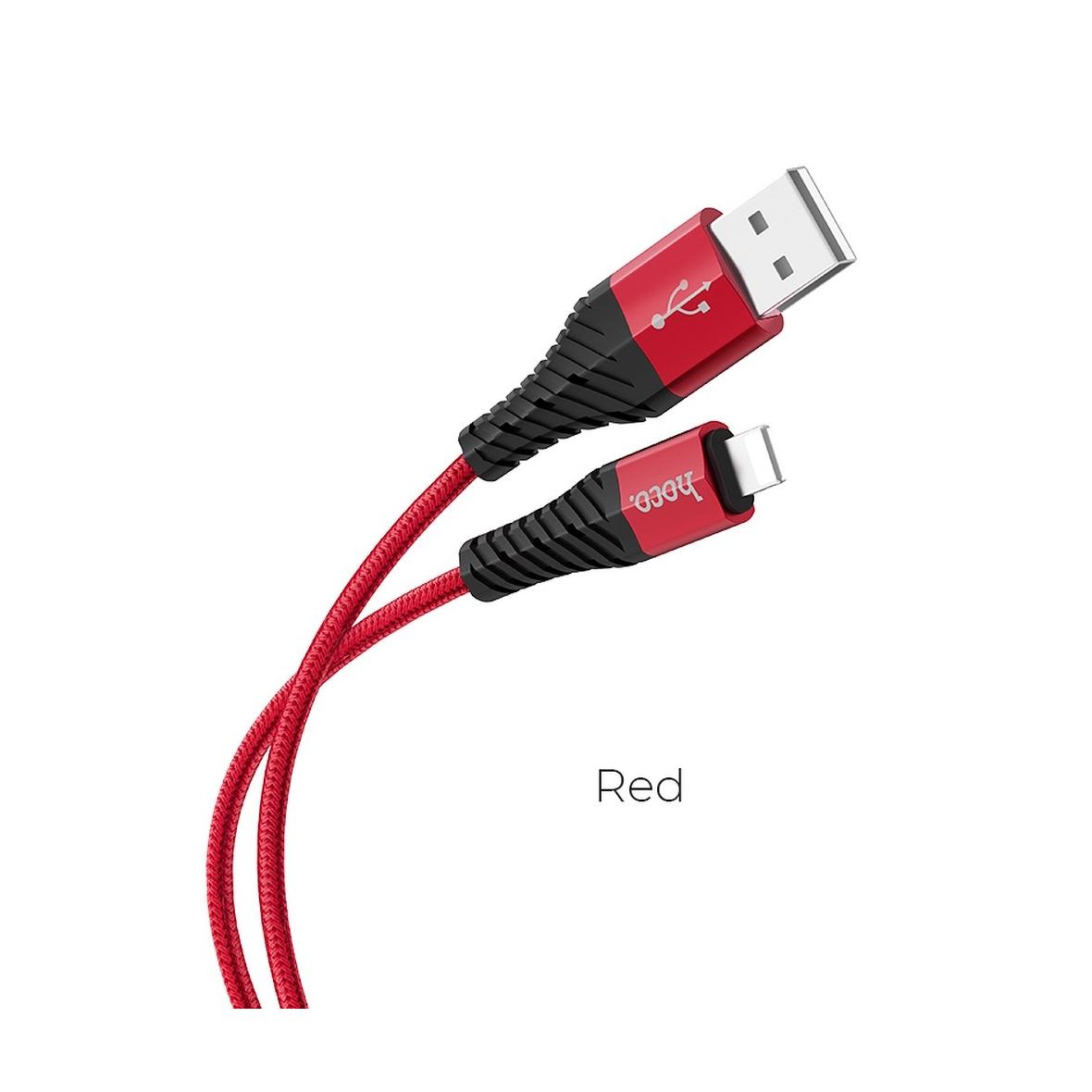 Kabel USB A do Lightning Hoco 2,4A 1 m X38 czerwony