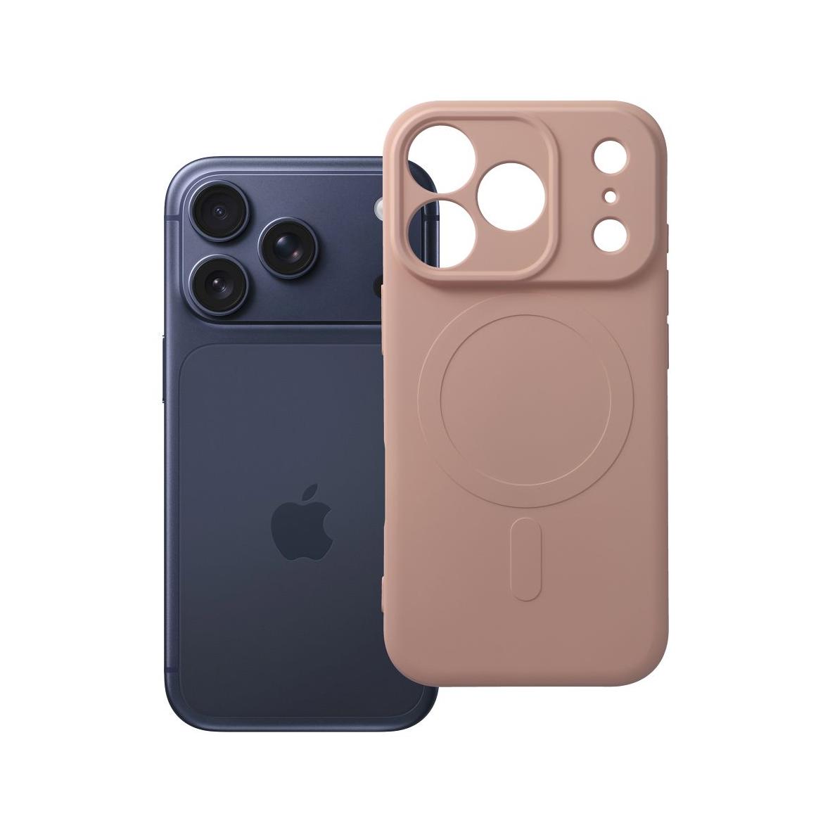 Futerał do iPhone 17 PRO Silicone Mag Cover zgodny z MagSafe różowy