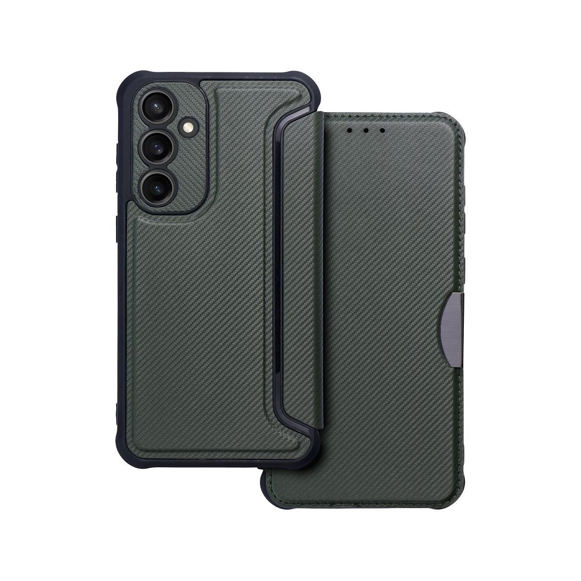 Etui z klapką na Samsung S23 FE Razor Book ciemnozielone