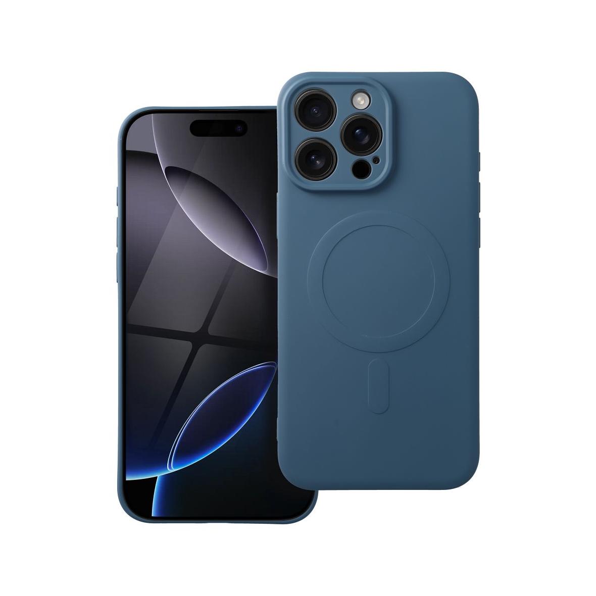 Futerał do iPhone 16 PRO MAX Silicone Mag Cover zgodny z MagSafe niebieski