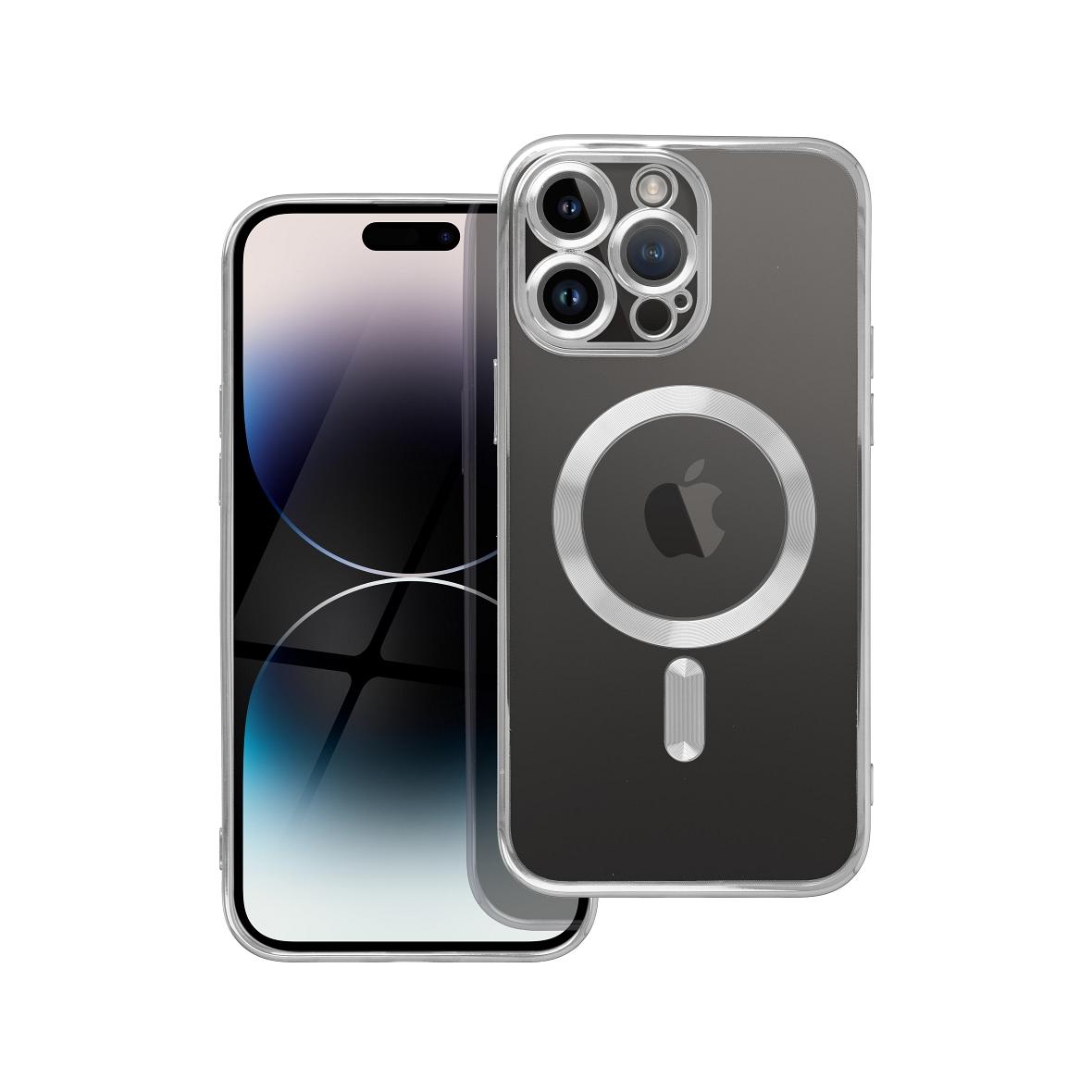 Futerał do iPhone 14 PRO MAX Electro Mag Cover zgodny z MagSafe srebrny