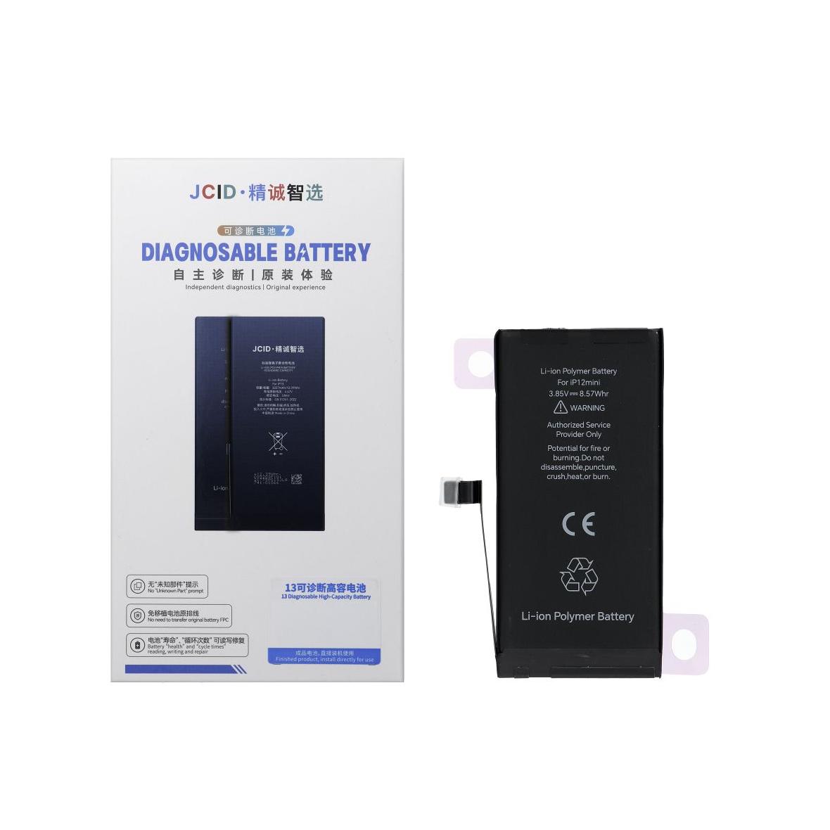 JCID Bateria z możliwością przypisania jako USED do iPhone 12 Mini 2227 mAh (standardowa pojemnosc)