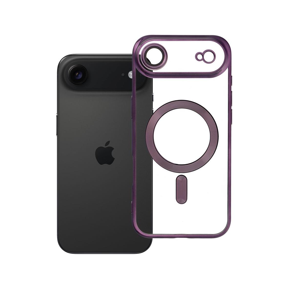 Futerał do iPhone 17 AIR Electro Mag Cover zgodny z MagSafe fioletowy