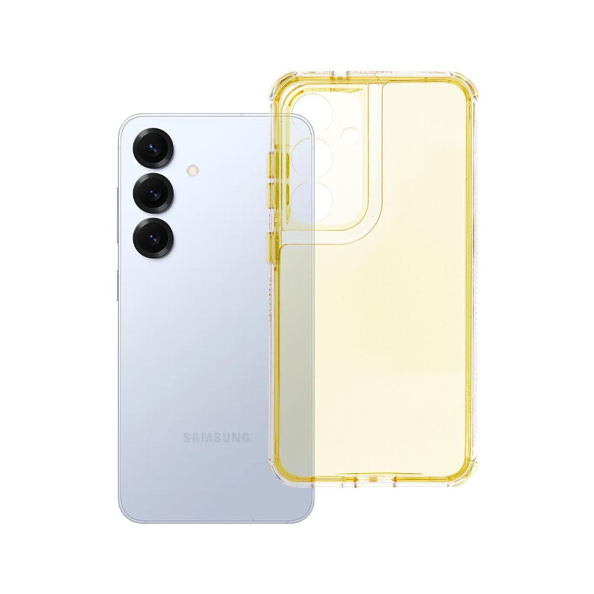 Futerał do Samsung S25 Matrix Clear żółty