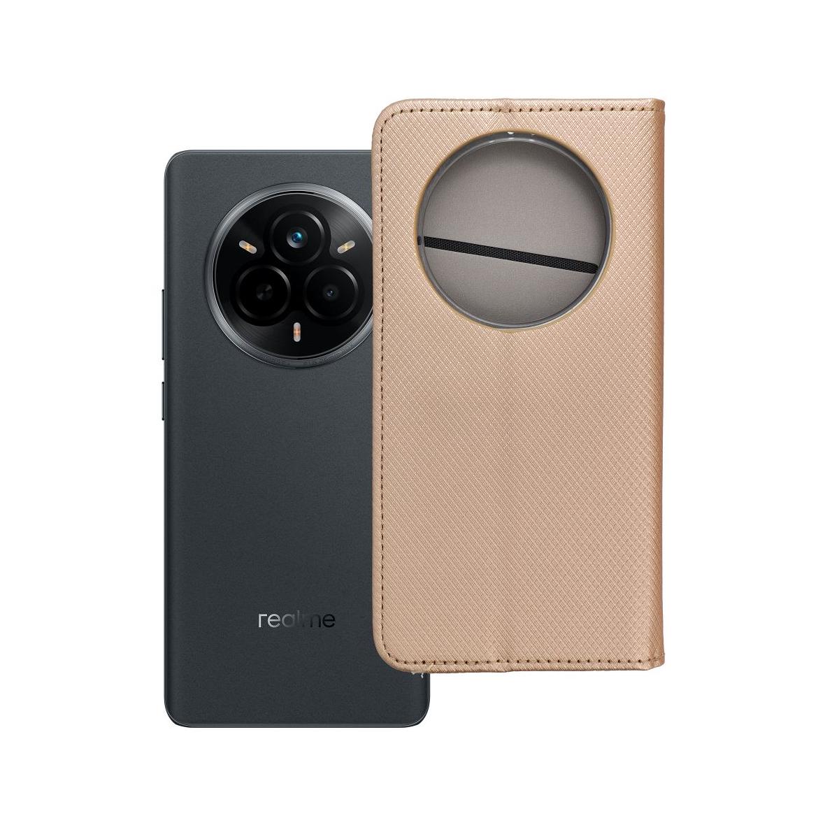Etui z klapką na Realme 14 PRO Smart Case Book złote