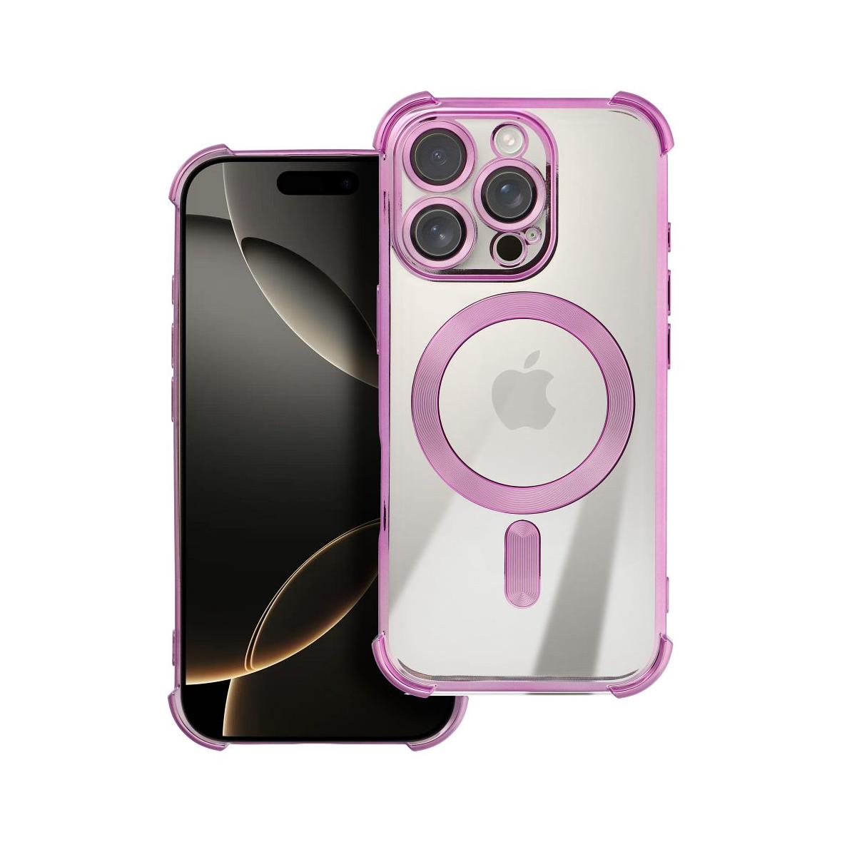 Futerał do iPhone 17 PRO Antishock Electro zgodny z MagSafe purpurowy