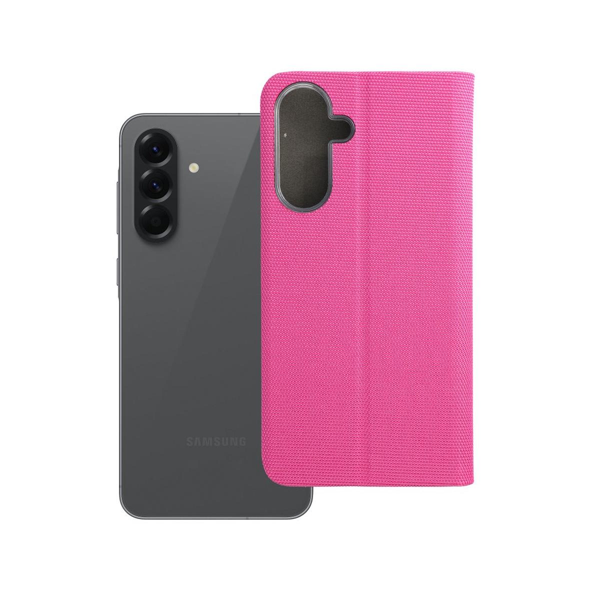 Etui z klapką na Samsung A56 5G Sensitive Book różowe