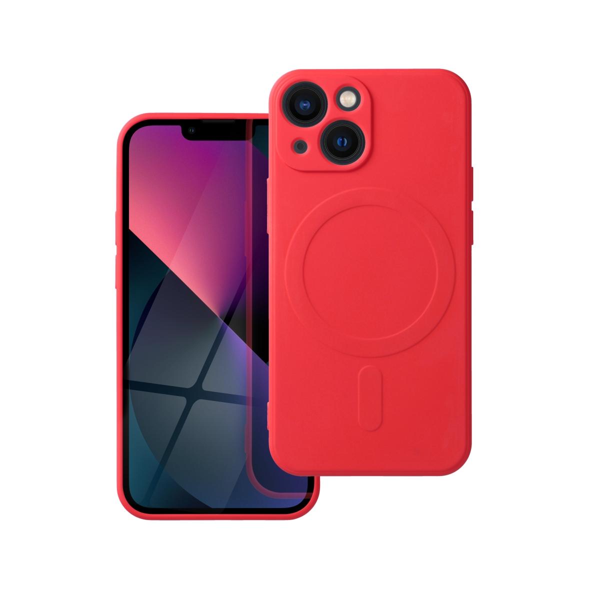 Futerał do iPhone 13 MINI Silicone Mag Cover zgodny z MagSafe czerwony