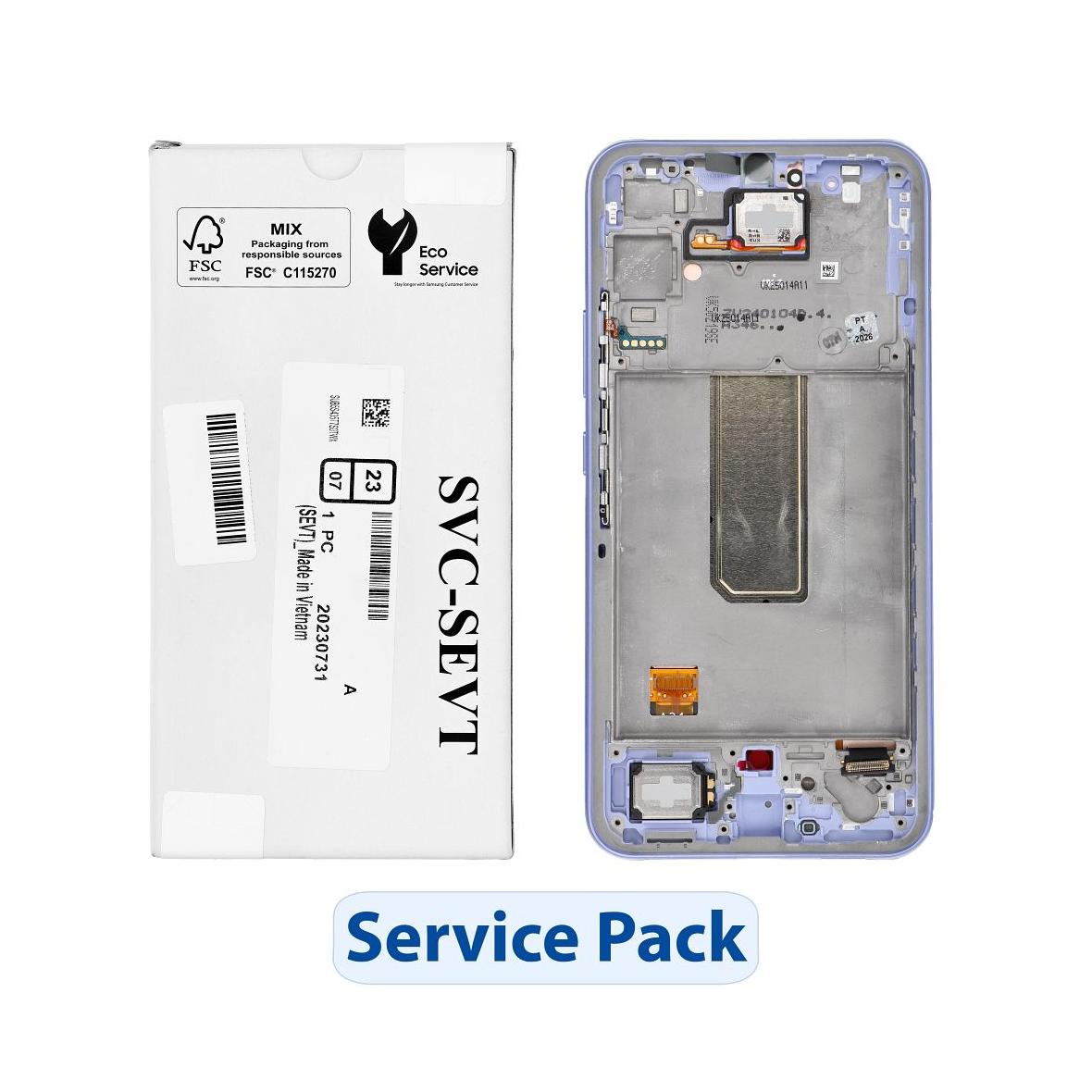 ServicePack Wyświetlacz LCD SAMSUNG A34 5G A346B Purple GH82-31200D