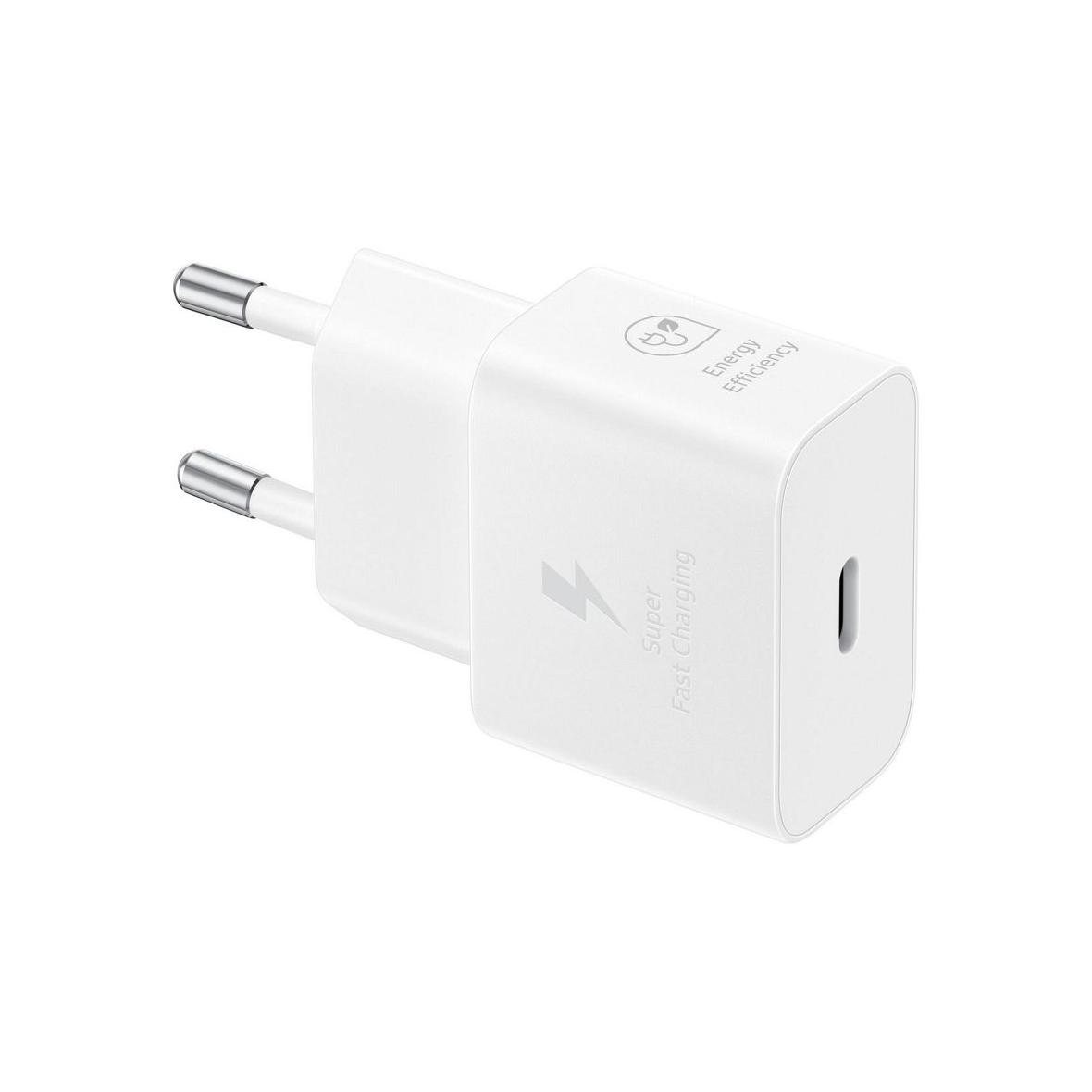 SAMSUNG oryginalna ładowarka sieciowa Typ C PD 3A 25W GaN EP-T2510NWEGEU biała blister