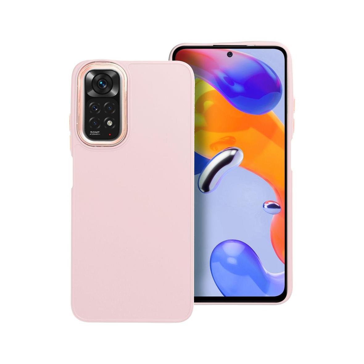 Futerał do Xiaomi Redmi Note 11 / 11S Frame pudrowy róż