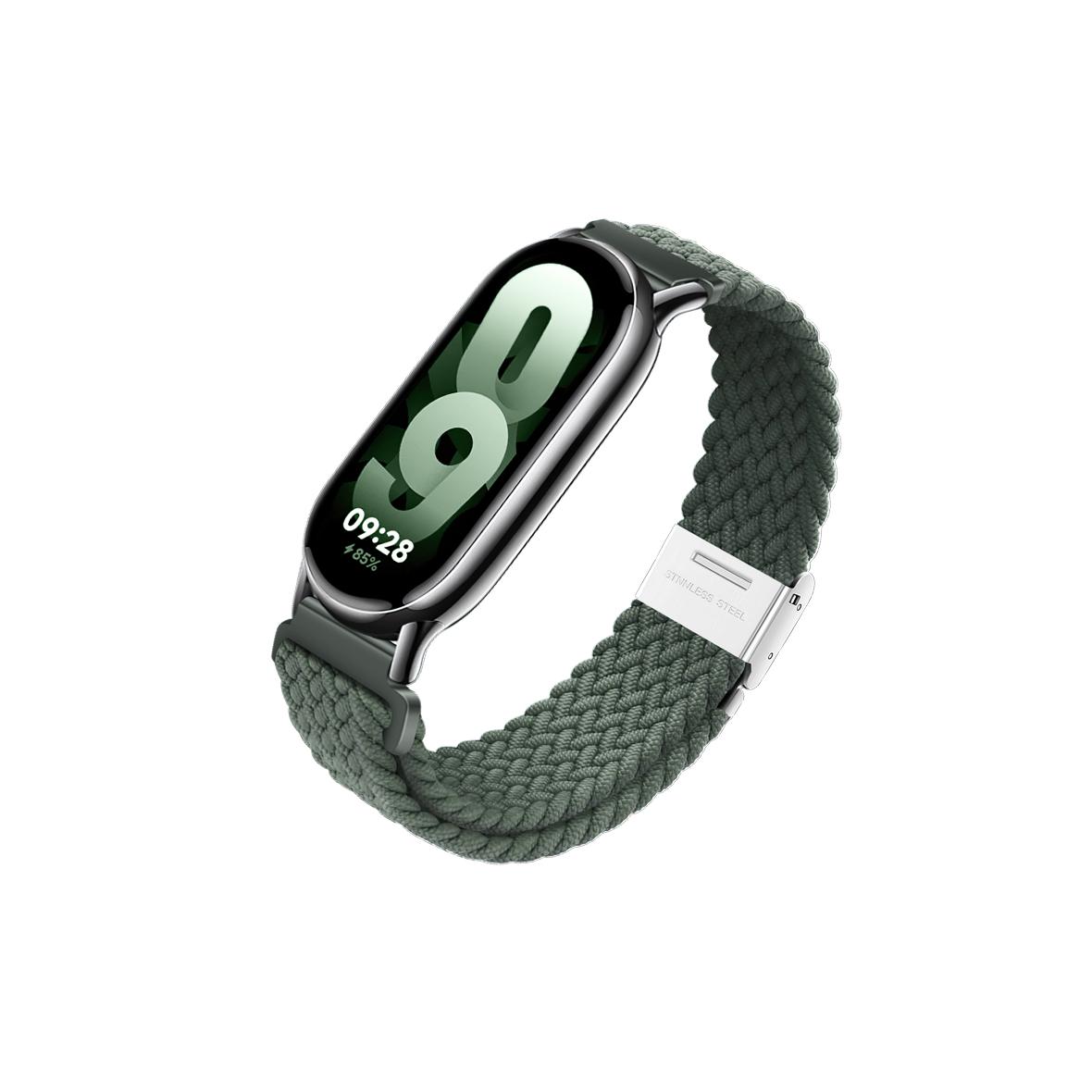 Pasek do Mi Band 8 Xiaomi Forcell F-Design FX5 sprzączka włókno poliestrowe zielony