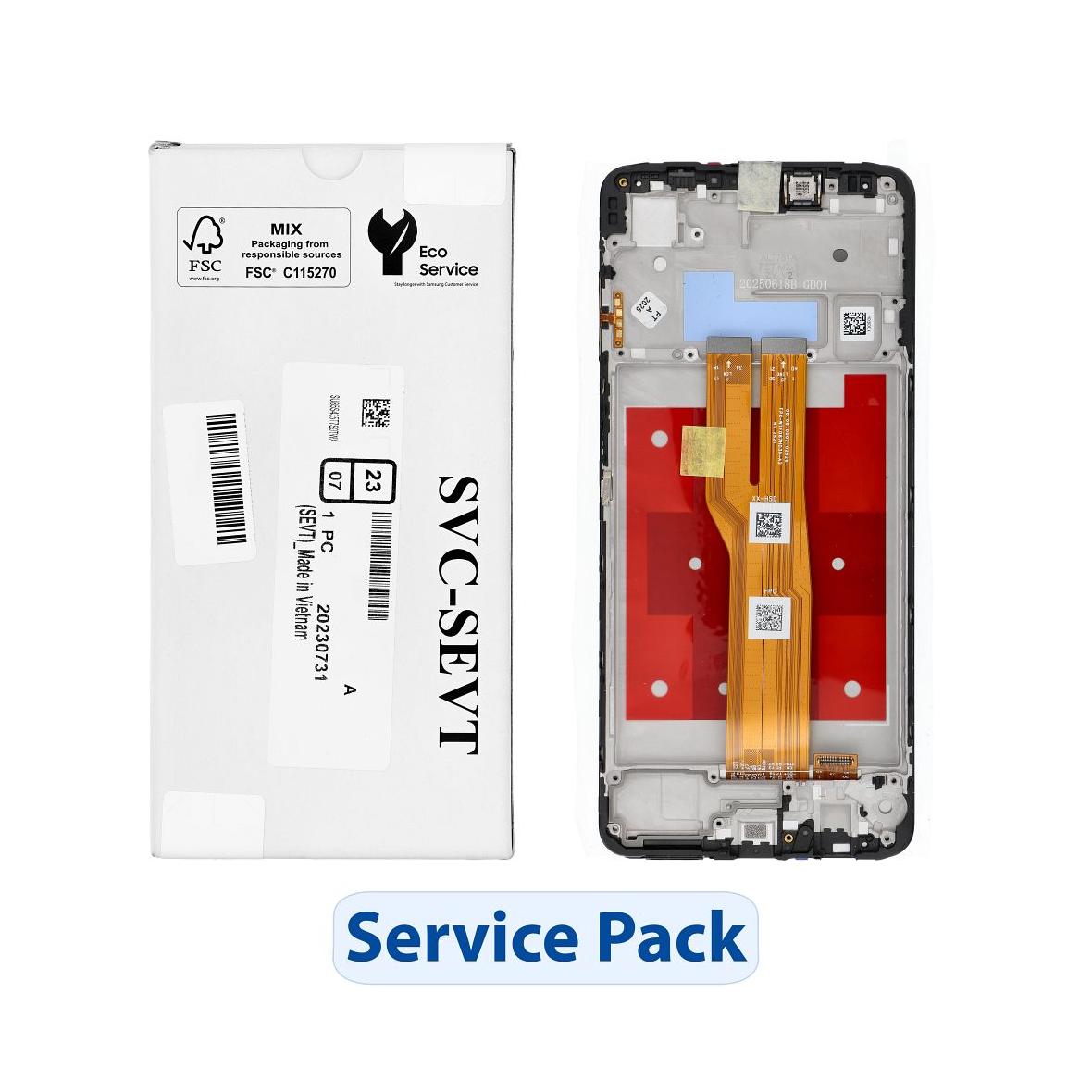 ServicePack Wyświetlacz LCD do SAMSUNG A07 4G A075 Gray GH81-28044A