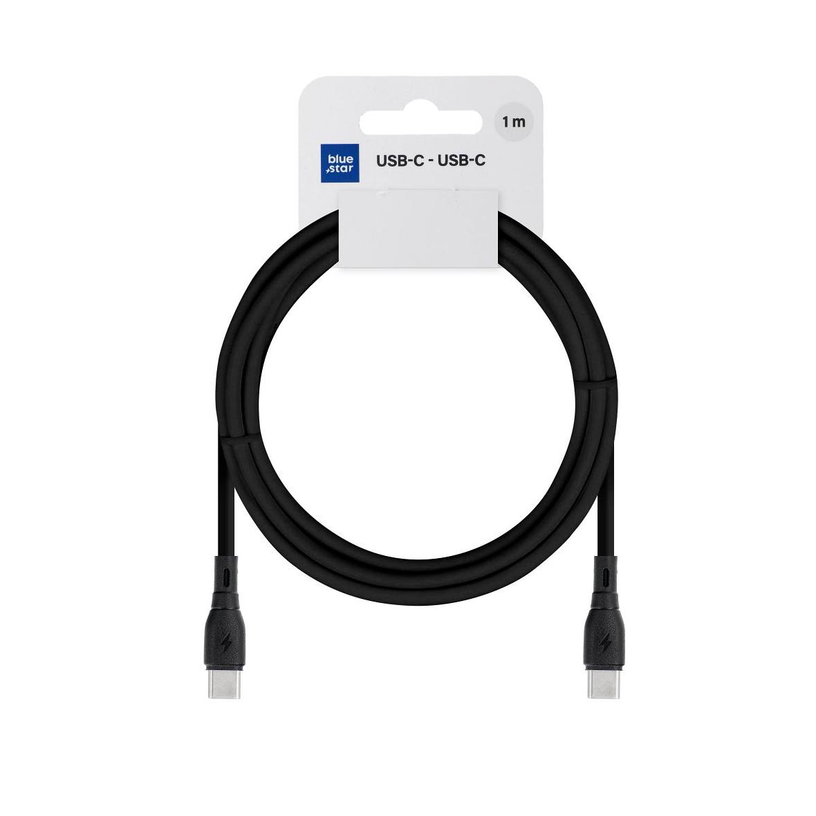 Kabel USB C do USB C Blue Star 3A 60W ECO 1 m PJ73-13-3 czarny