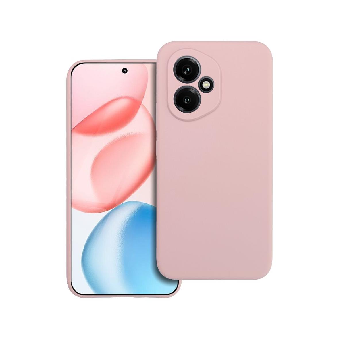 Futerał do Honor 400 5G Silicone 2mm pudrowy róż