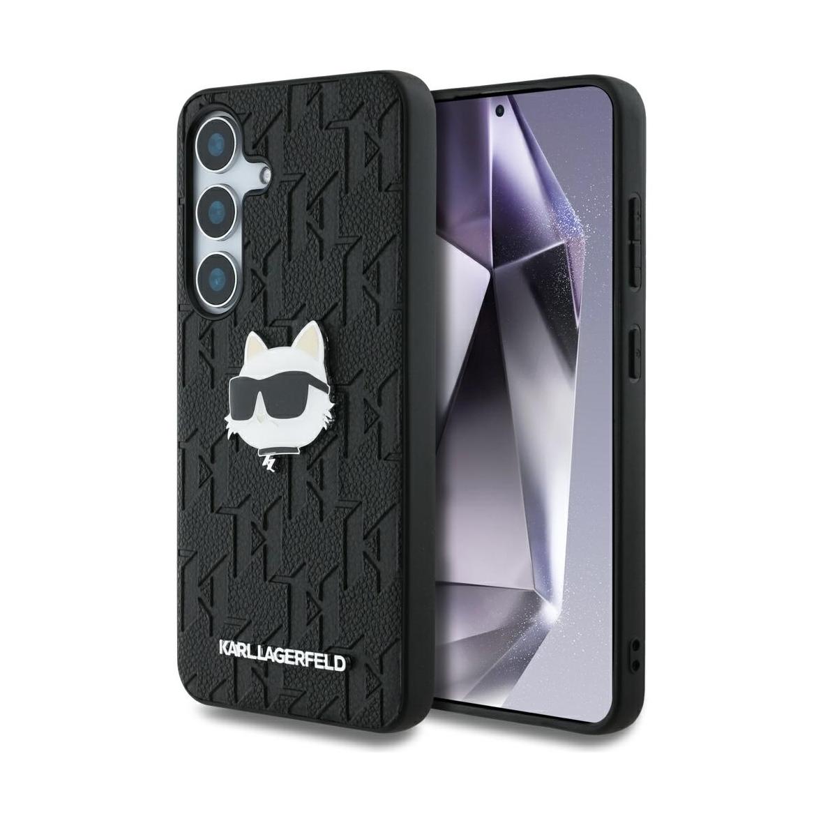 KARL LAGERFELD futerał do SAMSUNG S25 KLHCS25SPGKLCHPK (PU Monogram Choupette Head Pin) czarny