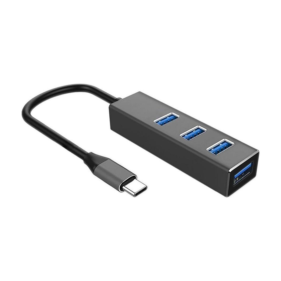 ART adapter HUB 4w1 Typ C HUB USBC-USB3 OEM-C15 czarny