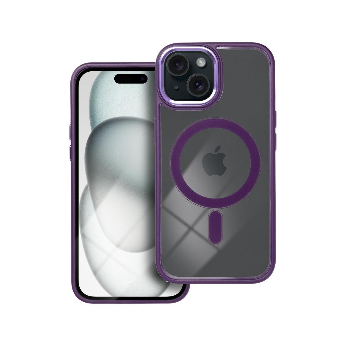 Futerał do iPhone 15 Color Edge Mag Cover zgodny z MagSafe fioletowy