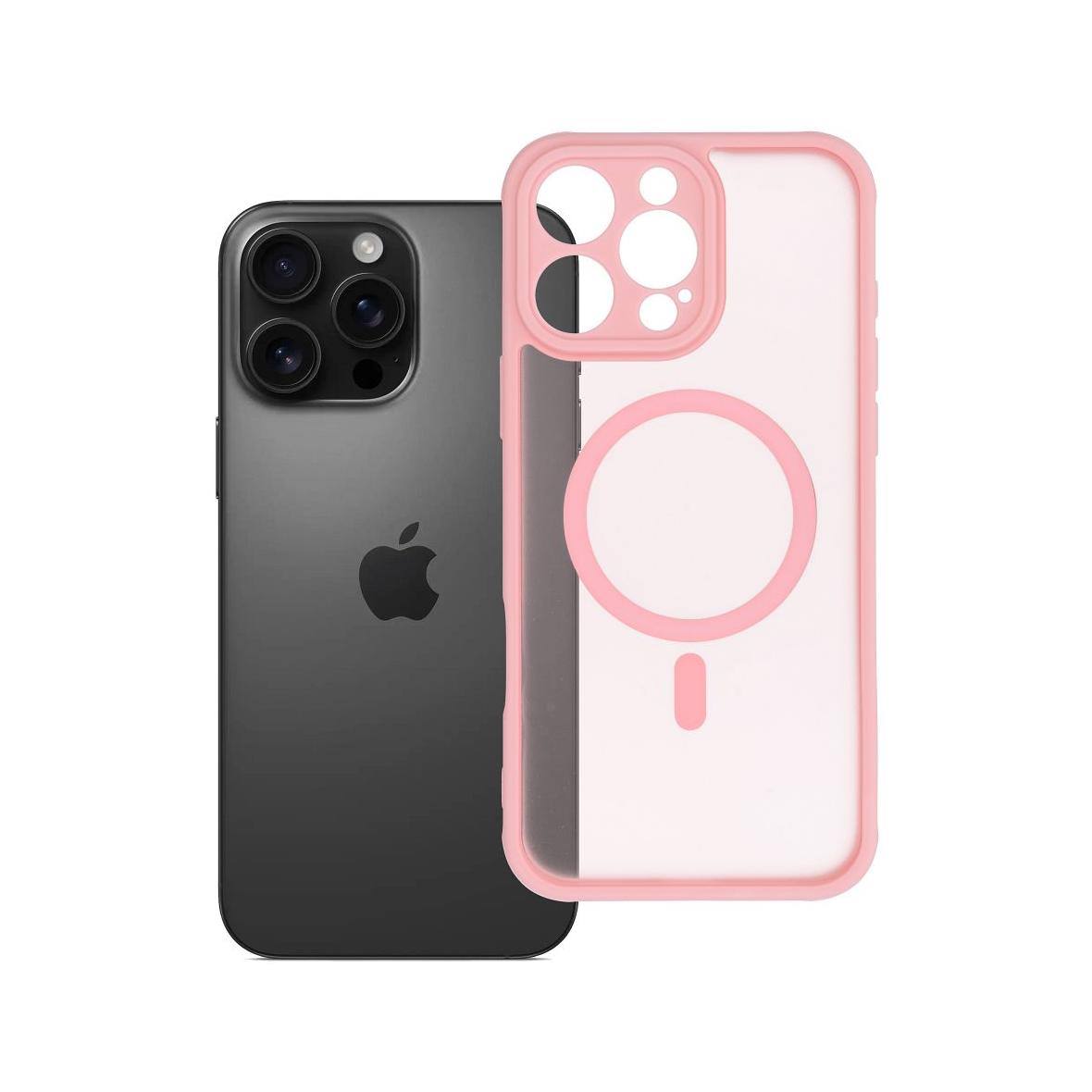 Futerał do iPhone 16 PRO MAX Full Matte Mag Cover zgodny z MagSafe jasnoróżowy