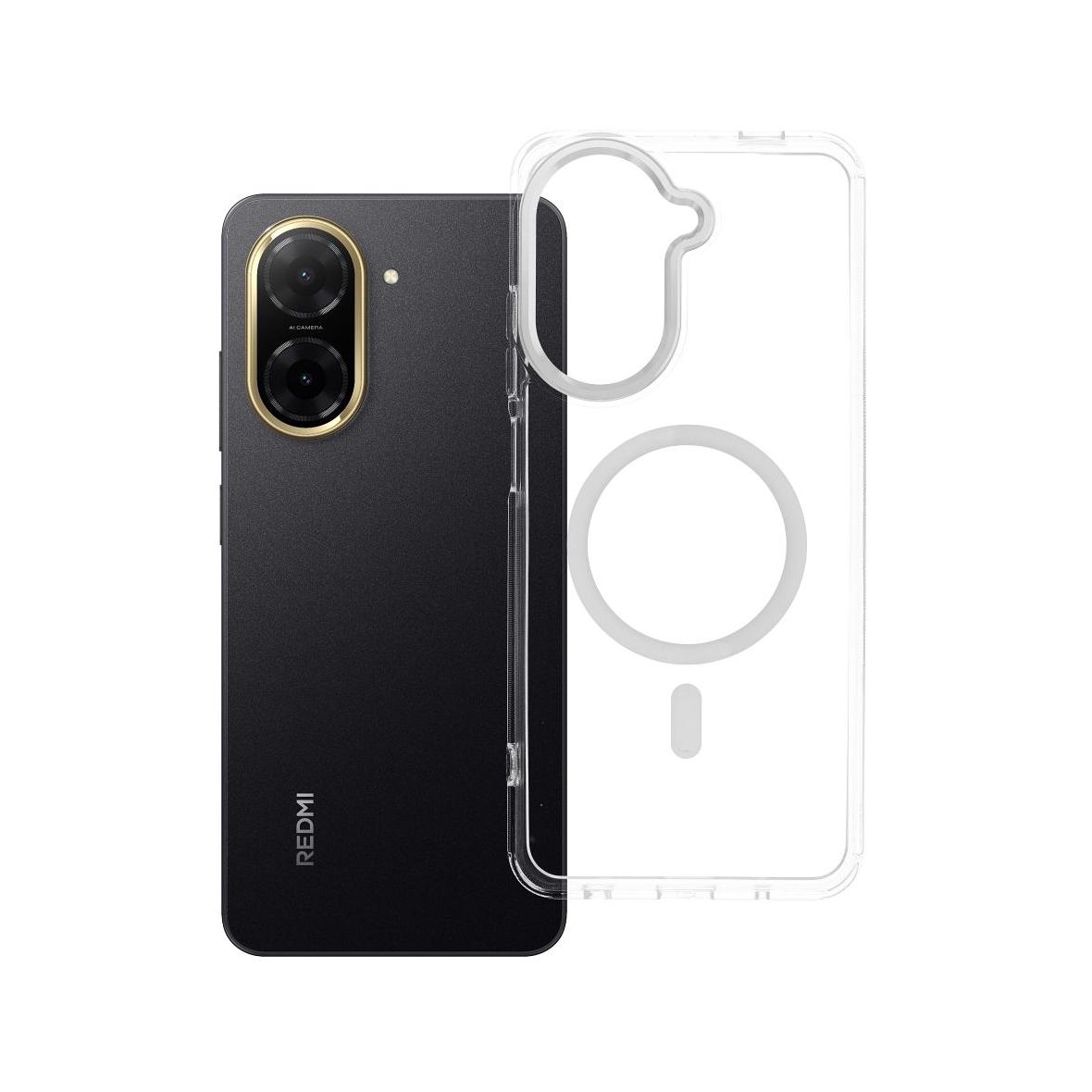 Futerał do Xiaomi Redmi A5 Frame Clear Hybrid Mag Cover zgodny z MagSafe transparentny
