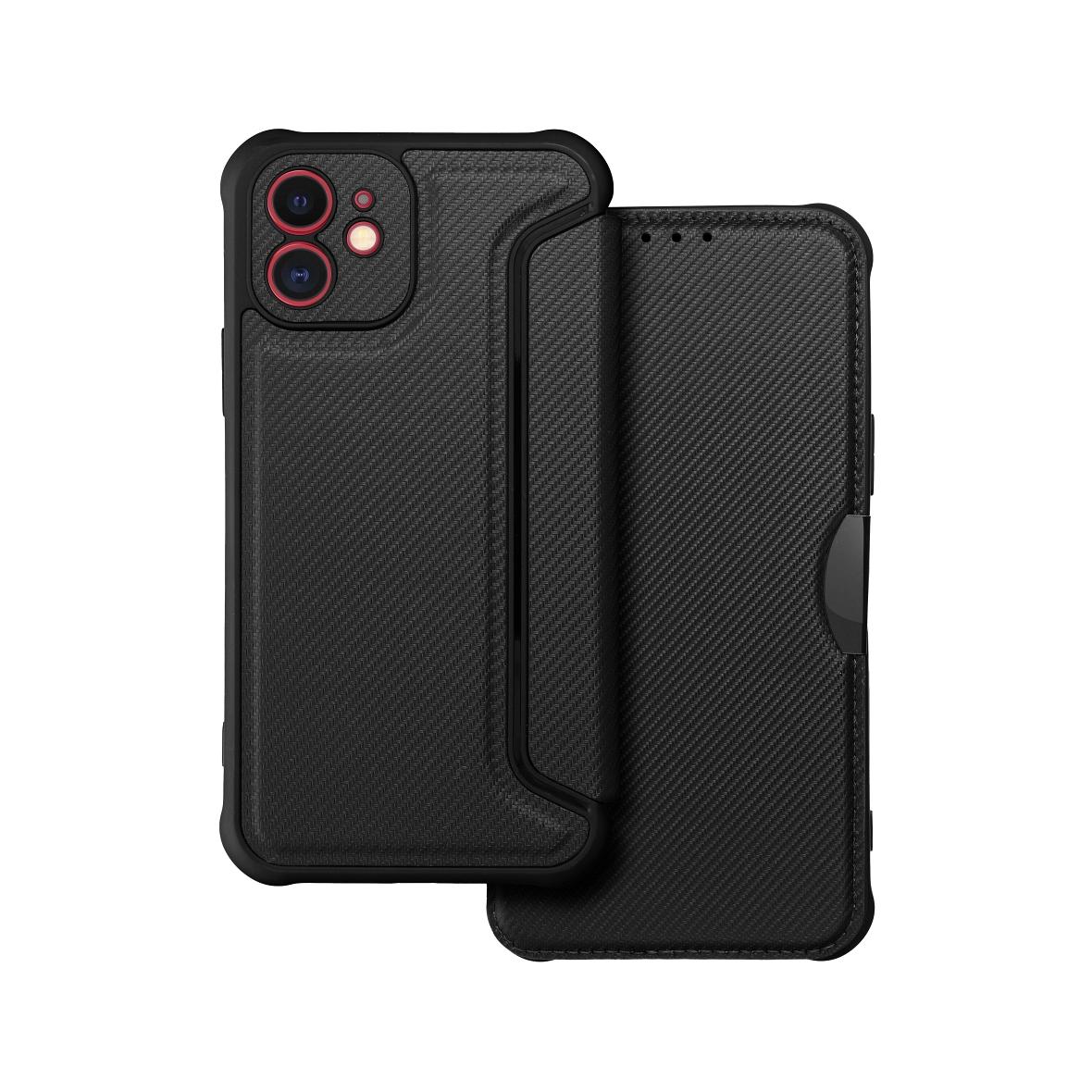 Etui z klapką na iPhone 12 Razor Book czarne