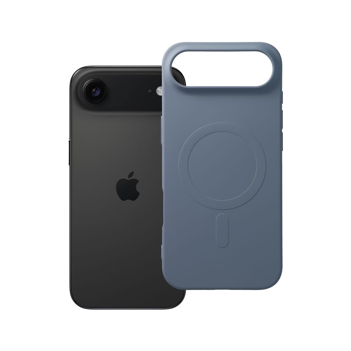 Futerał do iPhone 17 AIR Silicone Mag Cover zgodny z MagSafe (big hole) jasnoniebieski