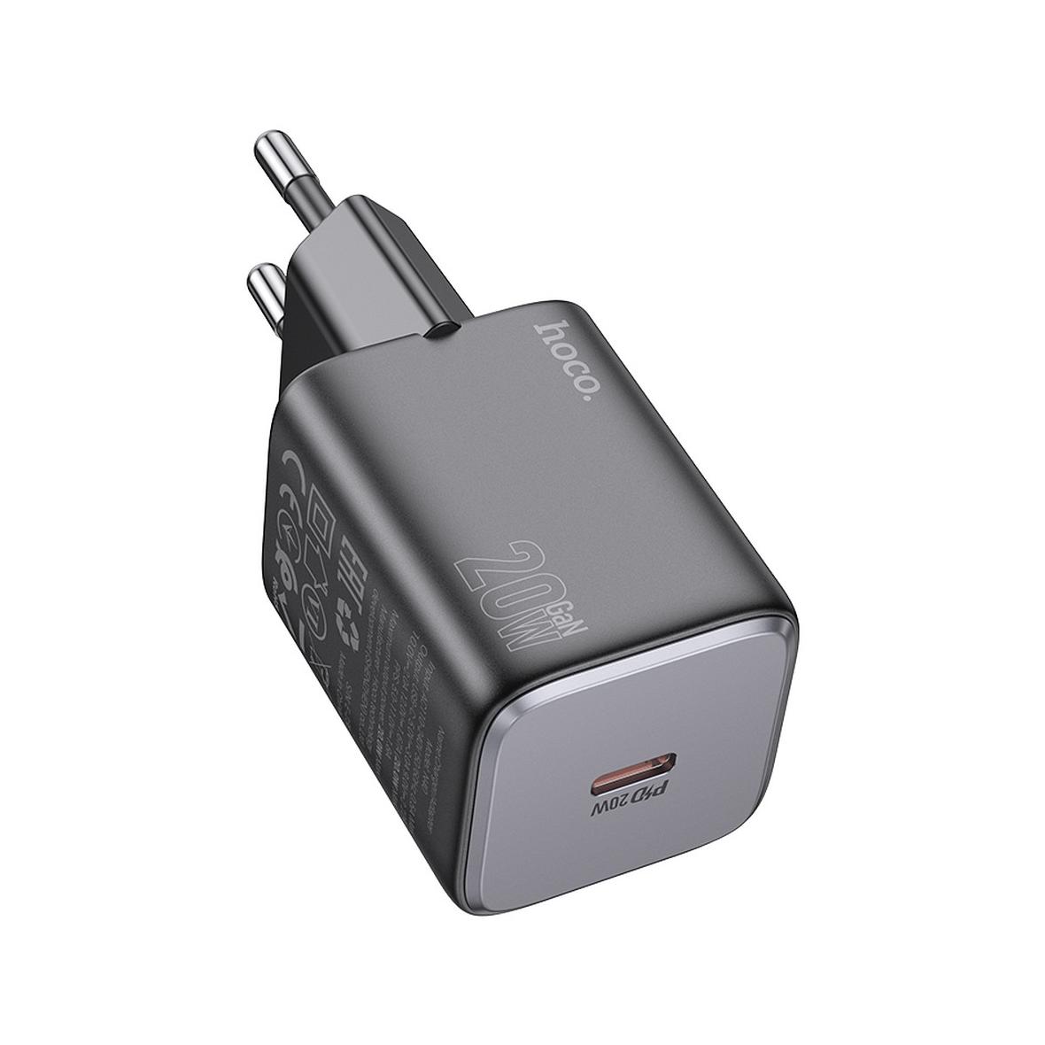 Ładowarka sieciowa do telefonu Hoco USB C QC PD 20W N40 czarna