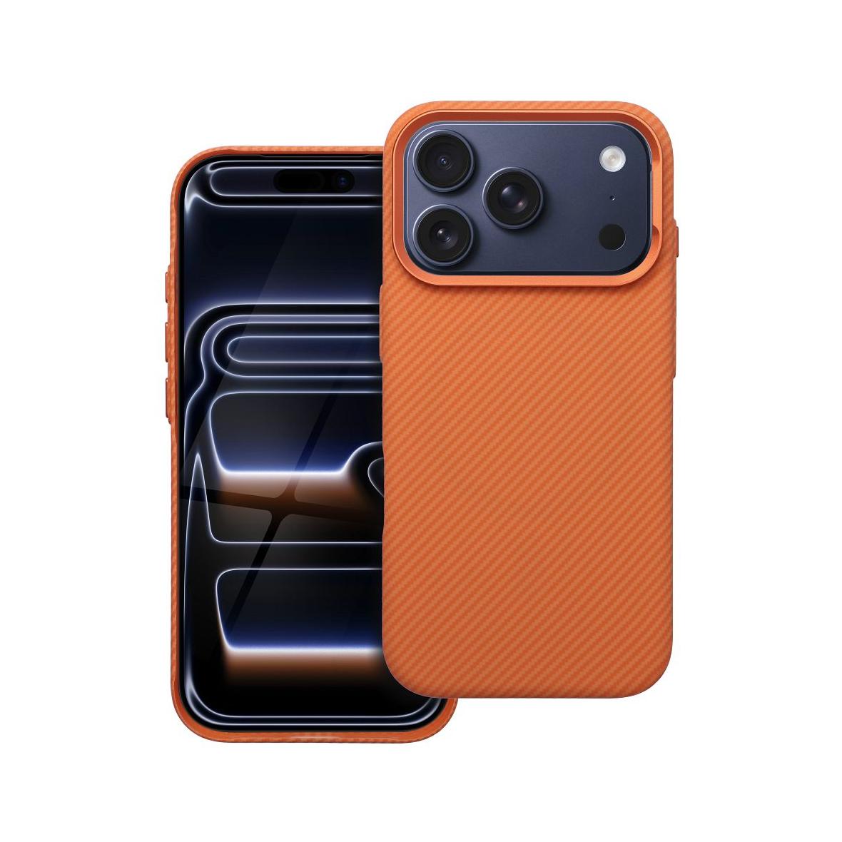 Futerał do iPhone 17 PRO MAX Kevlar zgodny z MagSafe pomarańczowy
